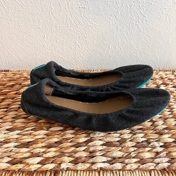 Tieks by Gavrieli Greystone vegan wool gray flats textured slippers shoes 9 - Picture 7 of 9